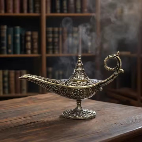 Tiny Aladdin Genie Metal Lamp Decor Accent