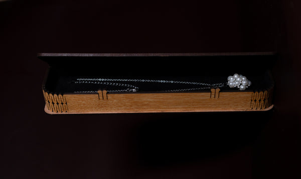 Wooden Necklace and Earring Case