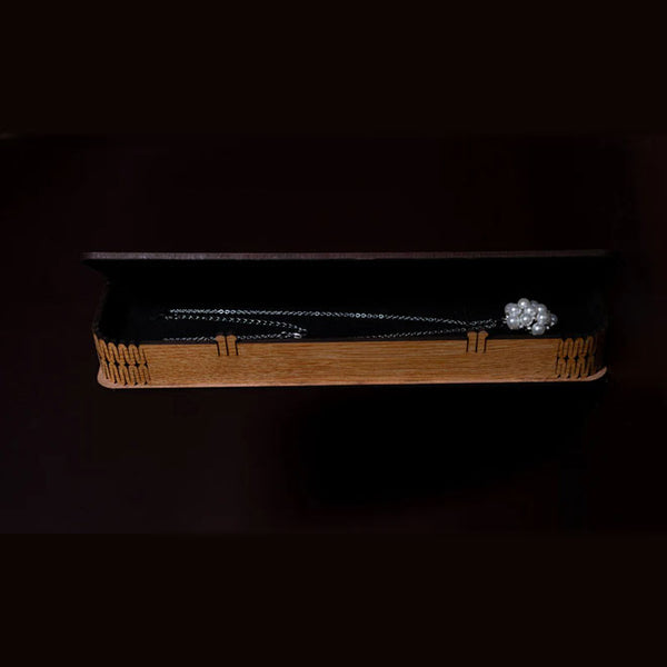 Wooden Necklace and Earring Case