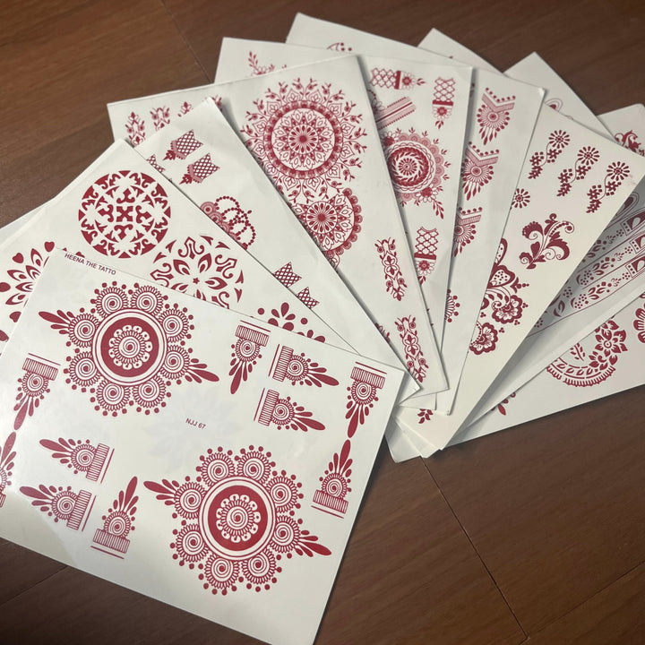 Traditional Mehndi (Henna) Temporary Stickers - Waterproof – Cynefin