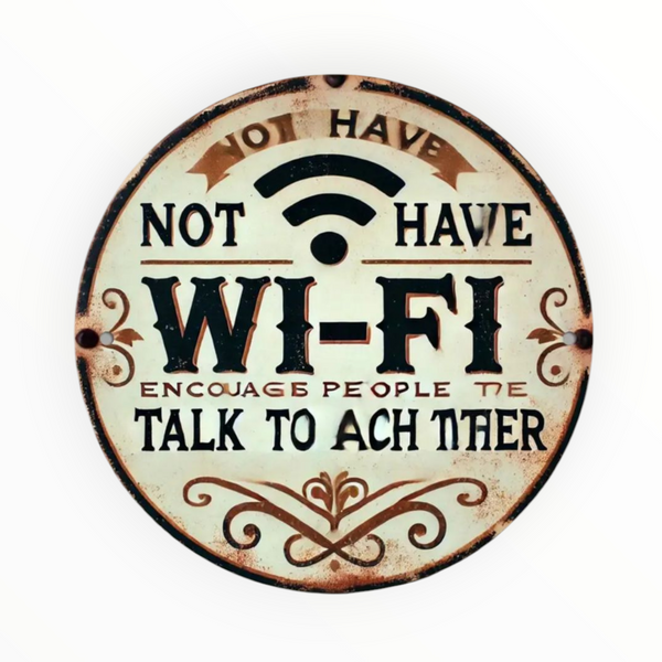 NO WiFi Novelty Sign - Aluminium Wall Art